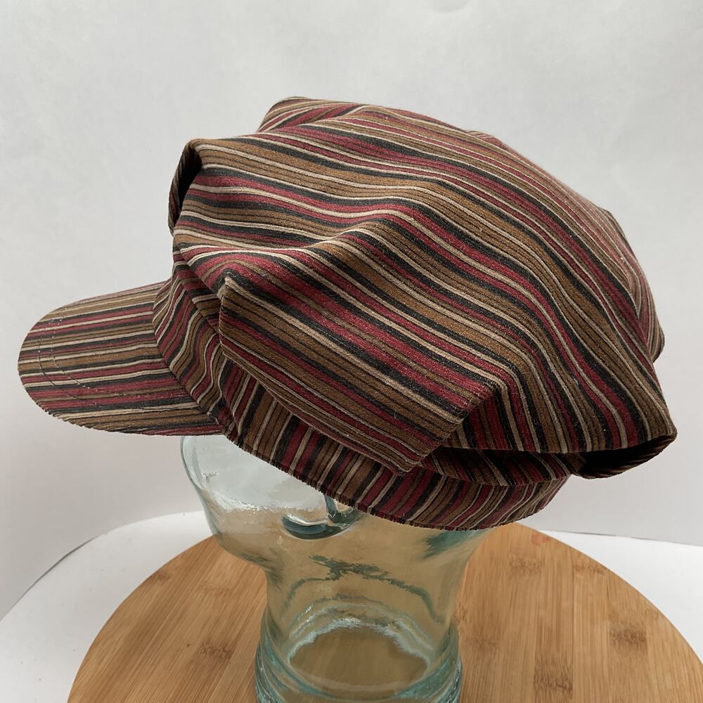 Filippo Catarzi Designed Striped Gatsby Newsboy Hat made in Italy - Picture 4 of 7